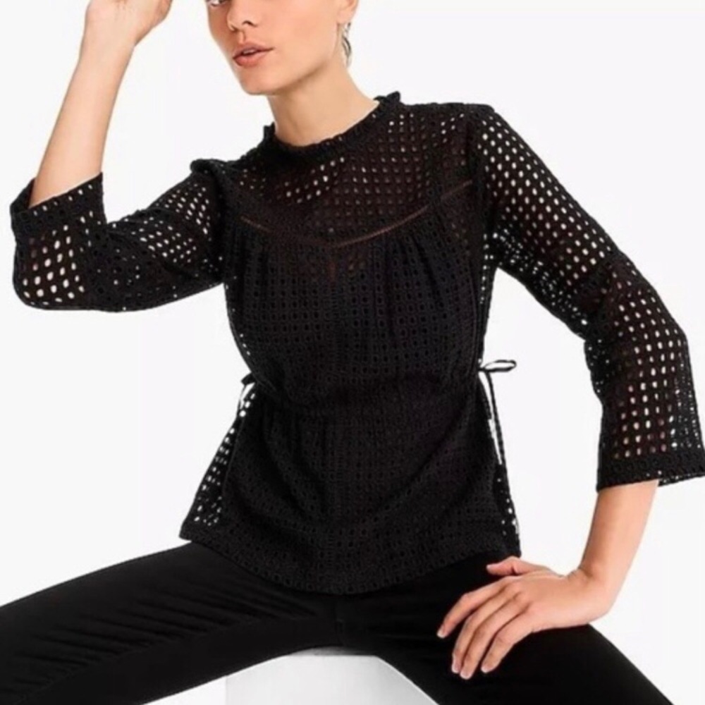 POINT SUR J. Crew Eyelet Lace Top